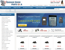 Tablet Screenshot of garagedoorpartsusa.com